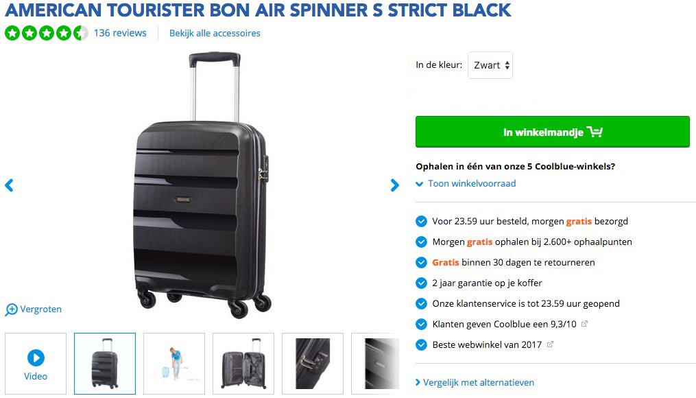 Toegestane handbagage koffers en trolleys bij KLM3